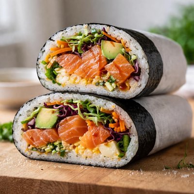 بريتو سوشي بالسلمون
