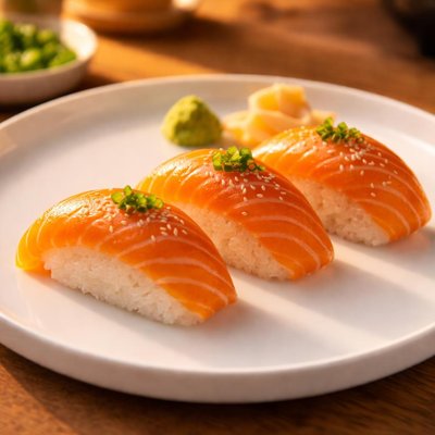 Salmon sushi nigiri