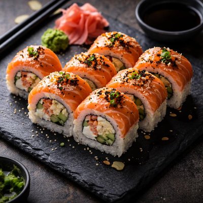 Salmon sushi role special role