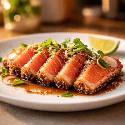 Salmon tataki