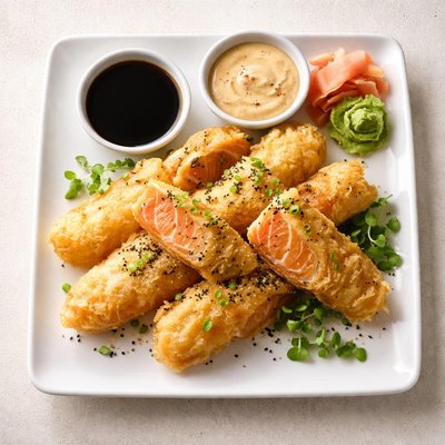 Salmon tempura