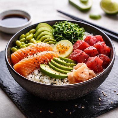 Salmon tuna bowl