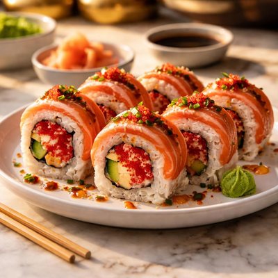 Salmon tuna roll