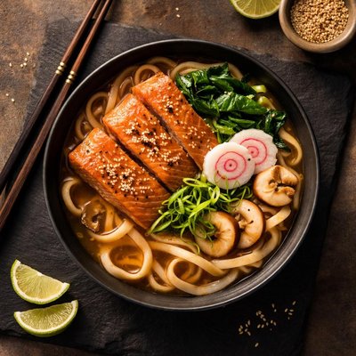 Salmon udon ichiban
