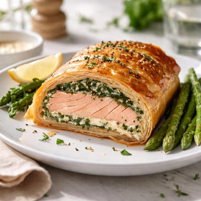 Salmon wellington