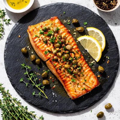 Salmon with capers