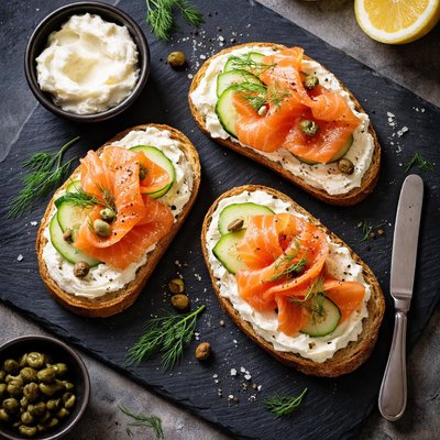 Salmon with cream cheese
