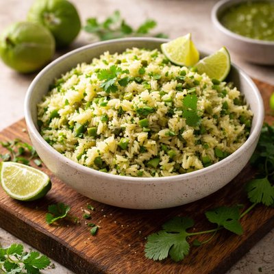 Salsa verde rice