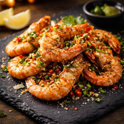 Salt and pepper prawns