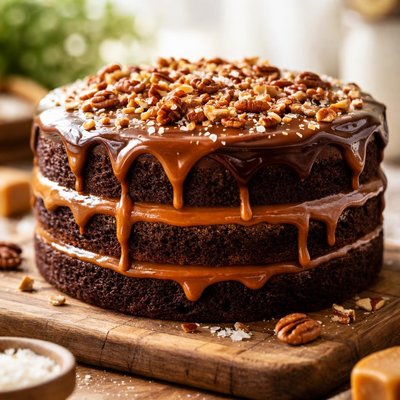 Salted caramel chocolate cake