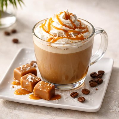 Salted caramel coffee