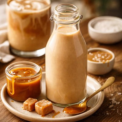Salted caramel coffee creamer