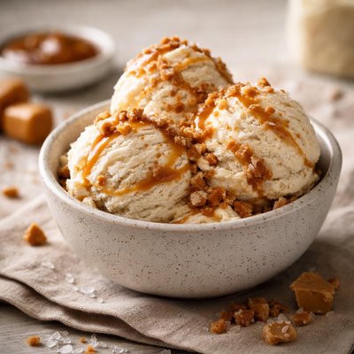Salted caramel crunch ice cream