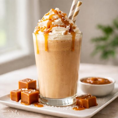 Salted caramel milkshake