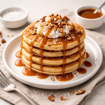 Salted caramel protein pancakes