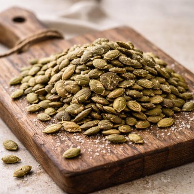 Salted dried pumpkin seeds