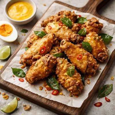 Salted egg chicken wings