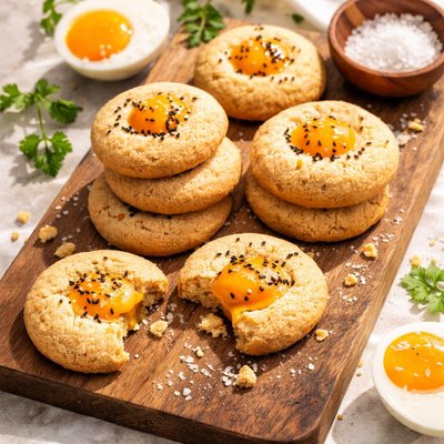 Salted egg yolk cookie