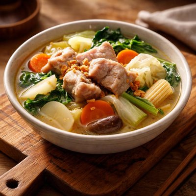 Salted pork vegetables