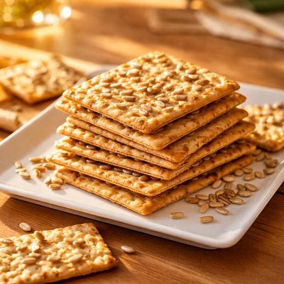 Saltines with sunflower seeds