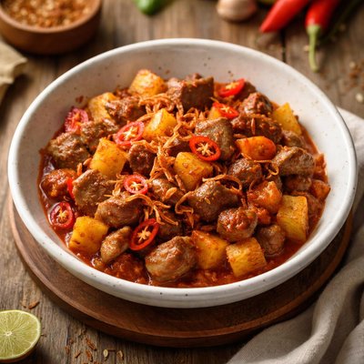 Sambal goreng ati dan kentang