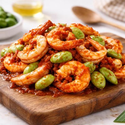 Sambal petai squid and prawn