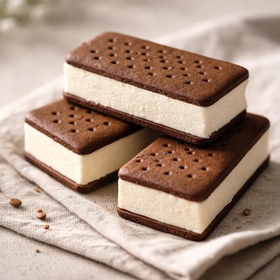 Sandwich vanilla icecream