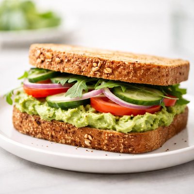 Sandwich with avocado spread