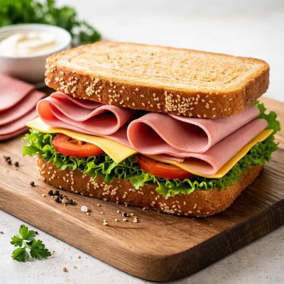 Sandwich with cheese and bologna