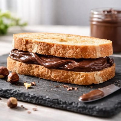 Sándwich con crema de chocolate