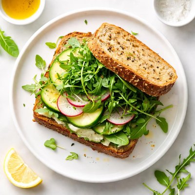 Sandwich with greens