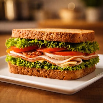 Sandwich with lettuce