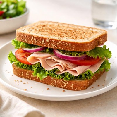 生菜火鸡三明治