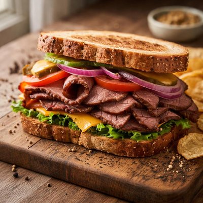 Sandwich with meat