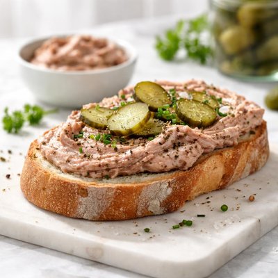 Sandwich with meat spread