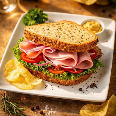 Panino con prosciutto di maiale