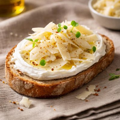 Sandwich with romano cheese and cream cheese