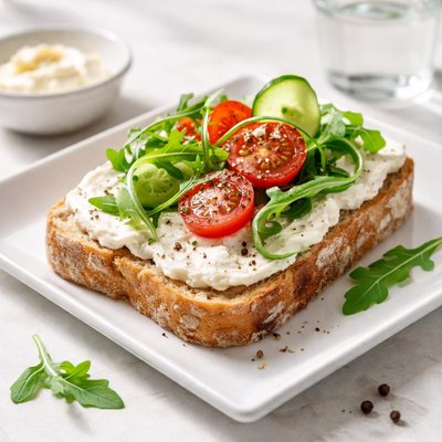 Sandwich with soft cheese