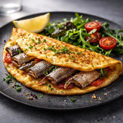 Sardines omellete