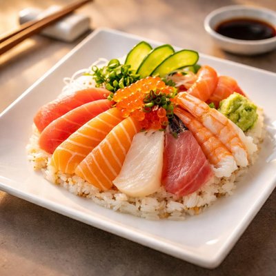 Sashimi rice bowl