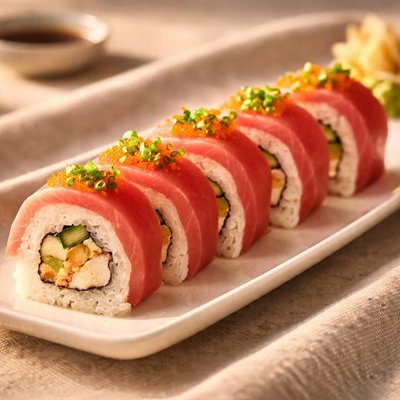 Sashimi roll with tuna