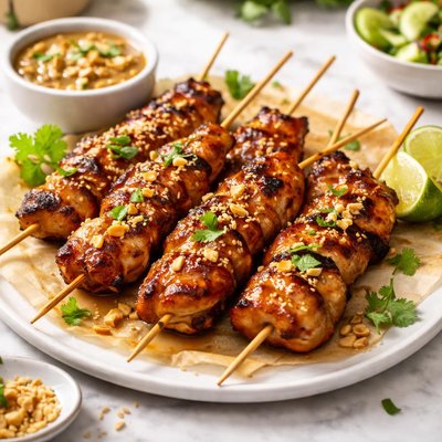 Satay chicken thighs
