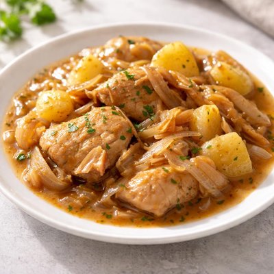 Sauce with onions and potatoes