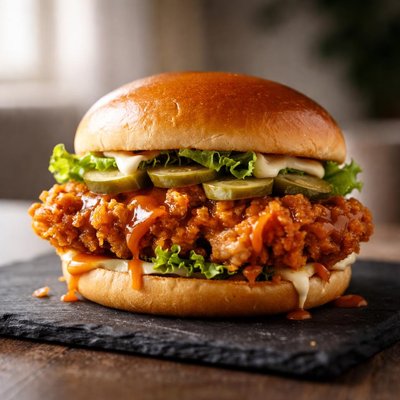 Saucy chicken sandwich kfc