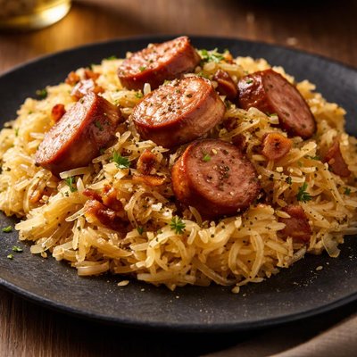 Sauerkraut with sausage