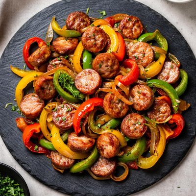 Sausage and bell pepper mix