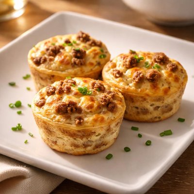 Sausage and cheese egg bite