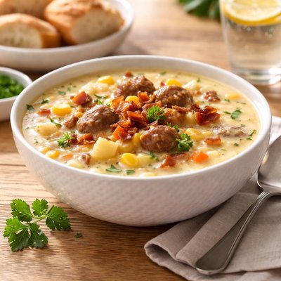 Sausage and corn chowder