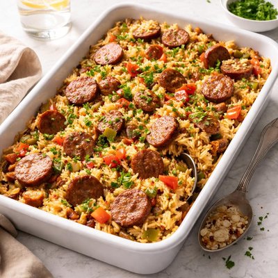 Sausage and rice casserole