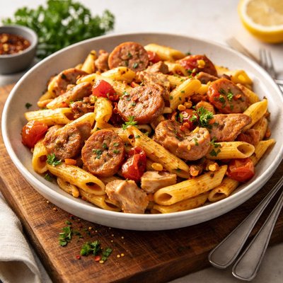 Sausage and tuna pasta
